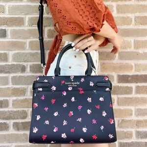 Kate Spade Satchel Crossbody Floral Black